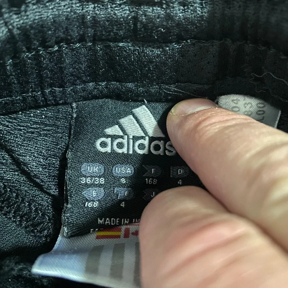 Adidas Black Athletic Track Jogger Pants Classic‎ 3-Stripes #18 Men's Size Small